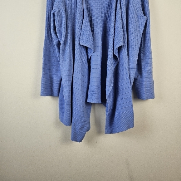 Avenue Women's Sky Blue Open Front Cardigan Sweater Size 14/16 - Picture 2 of 8